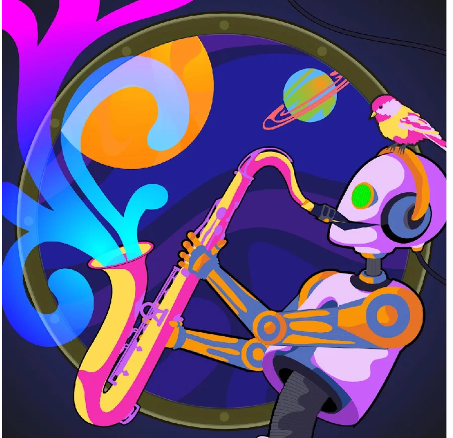 The variant with limited black linework